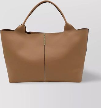 Tod's stitched top handles gold-tone hardware