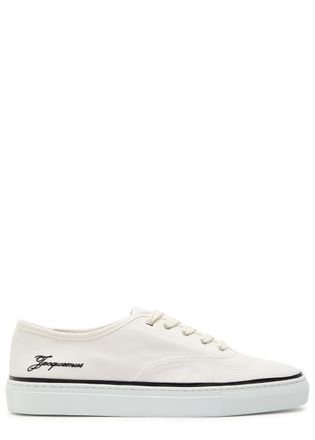 Jacquemus Les Fefe Logo-embroidered Canvas Sneakers - Off White - 38 (IT38 / UK5)