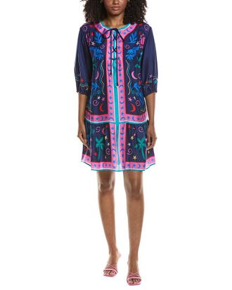 Johnny Was Selena Silk-Blend Mini Dress