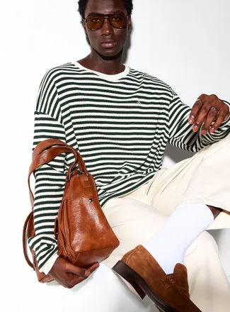 Le 31 Mens Twin-stripe waffle T-shirt Imported from Seoul