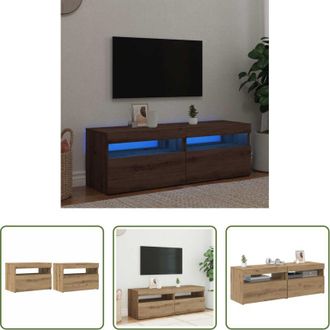 vidaXL TV Stand - Mobili Porta TV con LED 2 pz Artigianale in Legno Multistrato