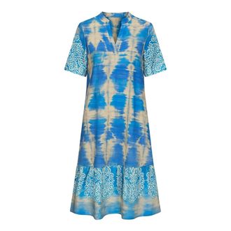 2-Biz Blue Spotted Dress Silvie.Omg25 - female - 2-Biz - Midi Dresses - Blue - 2XL - Dresses