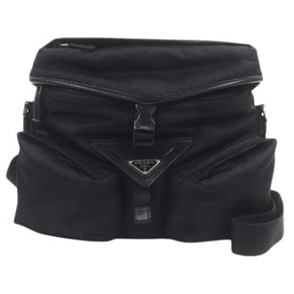 Prada Pre-owned 2Vd062 Nylon Schoudertas - Heren - Pre-owned - Zwart - Maat: ONE Size Nylon