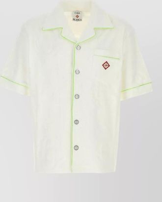 Casablanca cotton blend shirt short sleeves pocket piping