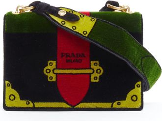 Prada Cahier Velvet Crossbody Box Bag