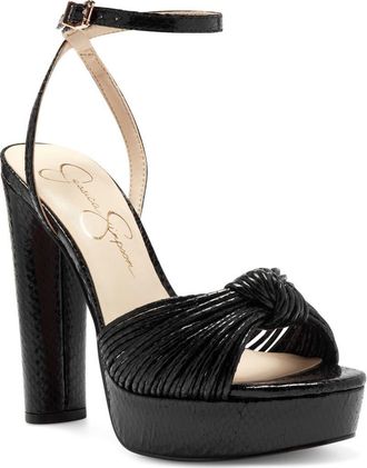 Jessica Simpson Immie Platform Sandal in Black 01 at Nordstrom, Size 9.5