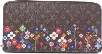 Louis Vuitton Marron Coated Canvas Long Wallet (Bi-Fold) (Pre-Owned)