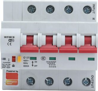 OEM Interruptor Autom&aacute;tico Inteligente Wifi Bluetooth De 4 Polos, Interruptor Remoto De Ca De 400 V Con Bloqueo De Seguridad Para El Hogar, 125 A