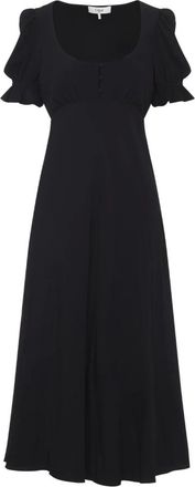 Chloé Kleedjes, Dames, Zwart, S, Zwarte Zijde Blend Jurk Elegante Stijl