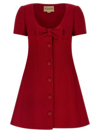 Valentino Garavani Multicolor Virgin Wool Short Womens Dress