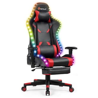 Giantex Silla Gaming Giratoria Roja