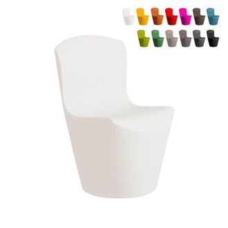 Slide Silla De Dise&ntilde;o Moderno Slide Zoe Para Bar Restaurante Y Cocina De Jard&iacute;n - Blanco