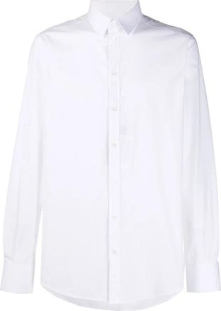 Dolce & Gabbana Klassieke Witte Overhemd - Heren - Zakelijke Overhemden - Wit - M - Katoen - Overhemden