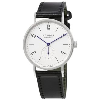 NOMOS Glash&uuml;tte Pre-owned Nomos Tangente 38 Galvanized White Silver-plated Dial Mens Watch 164