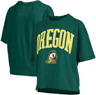 Pressbox Womens Pressbox Green Oregon Ducks Nelson Arch Over Logo Waist Length Oversized Slub T-Shirt at Nordstrom, Size X-Large