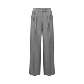 b.young Byearl Wide Pants - Dames - Broeken - Grijs - Maat: S Zijde
