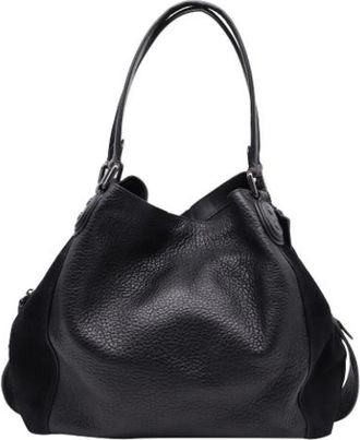 Coach Pre-owned Shoulder Bags, female, Black, Size: ONE SIZE Pre-owned Large Edie Shoulder Bag