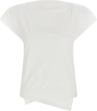 Isabel Marant Sebani Katoenen T-Shirt - Dames - T-shirts - Wit - S - Katoen - Tops
