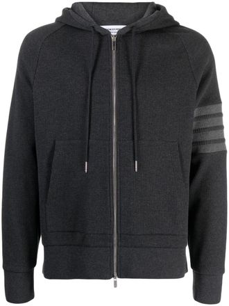 Thom Browne Hoodie met 4-Bar strepen - Grijs