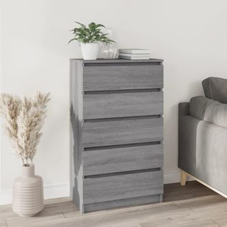 vidaXL Cajonera De Madera Contrachapada Gris Sonoma 60x36x103 Cm Vidaxl