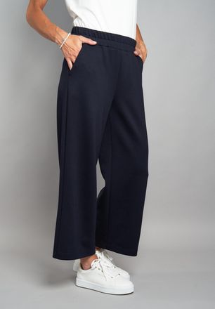 Seidel Moden 7/8-Hose SEIDEL MODEN, Damen, Gr. 46, N-Gr, nachtblau, Web, Obermaterial: 50% Polyester, 45% Viskose, 5% Elasthan, unifarben, l&auml;ssig geschnitten 7/8-L