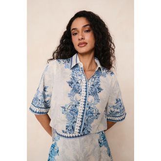 Raishma Ethel Shirt in Blue at Nordstrom, Size 14 Uk