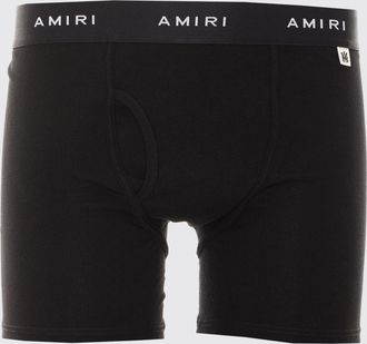 Amiri Boxer parigamba in cotone stretch con fascia elastica logata in vita