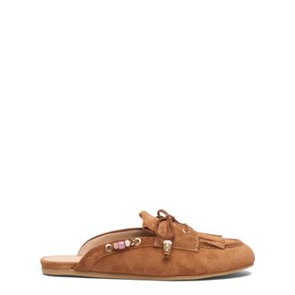 Stuart Weitzman Majorca Tinsley Mule - Dames - Slip ons - Bruin - 36 EU - Leer - Schoenen