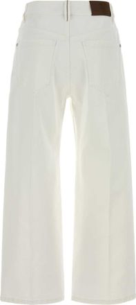 Brunello Cucinelli Womens Tinto Jeans White Cotton