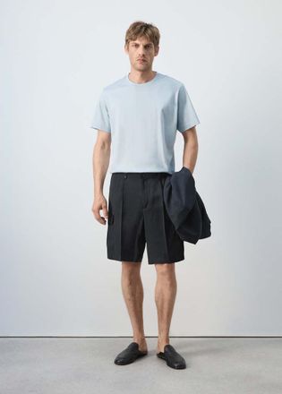 Mango T-shirt regular-fit 190 gsm blu porcellana - Uomo - XXL - MANGO MAN