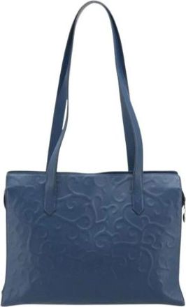 Saint Laurent Pre-owned Leren Schoudertas - Dames - Vintage Schoudertas - Blauw - ONE Size - Leer - Vintage