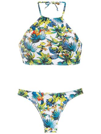 Amir Slama Bikini met print - Wit