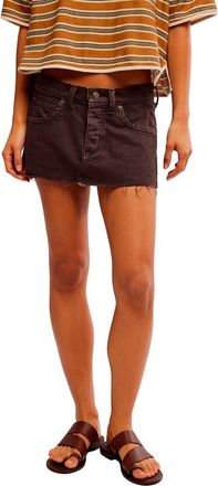 Free People Lainey Cutoff Miniskirt in Chocolate at Nordstrom, Size 29