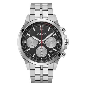 Bulova Chronograph Quartz Black Dial Mens Watch 96B392