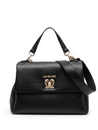 Love Moschino logo-plaque tote bag - women - Polyurethane - OS - Black