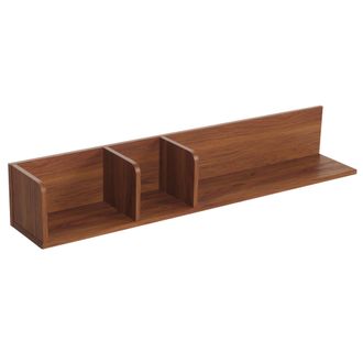Hhg Estanter&iacute;a De Pared Hhg 428, Estanter&iacute;a Colgante Estanter&iacute;a De Madera Estanter&iacute;a Flotante, 3 Compartimentos 20x120x21cm, Aspecto Nogal