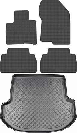 OEM Juego De Alfombrillas De Goma Para Coche Y Alfombrilla Para Maletero Para Hyundai Santa Fe Iv Tm Suv Desde Agosto De 2018