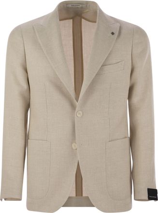 Tagliatore Virgin Wool And Linen Jacket