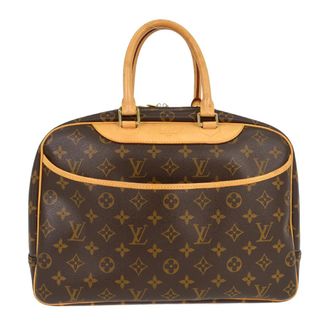 Louis Vuitton Deauville Handbag Monogram Canvas Brown Canvas Handbag (Pre-Owned)