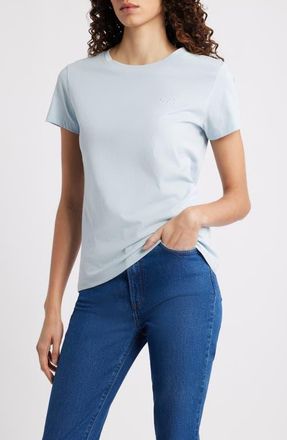 Boss Orange by Hugo Boss Esogo Crewneck Cotton T-Shirt in Light/Pastel Blue at Nordstrom, Size X-Large