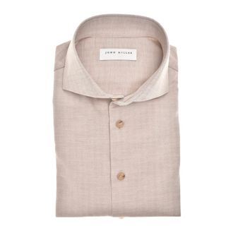 John Miller Overhemden, Heren, Beige, 7Xl, Katoen, Business Shirt