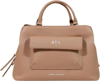 A|X Armani Exchange Handbag met schouderband - Dames - Handtassen - Beige - ONE Size - Polyester - Tassen