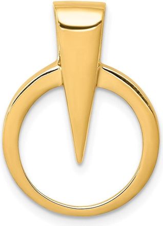 Diamond2Deal 14k Yellow Gold Slide Fits up to 2mm Regular/Fancy/Reversible Omega