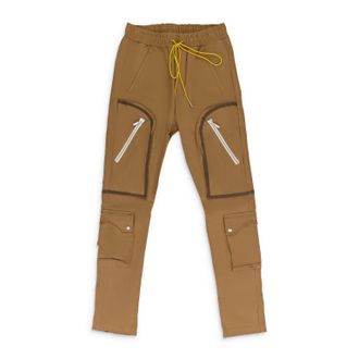 Rhude BROWN CANVAS CARGO PANTS