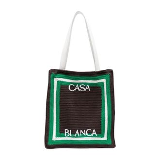 Casablanca Monogram Haakwerk Shopper - Dames - Shoppers - Veelkleurig - ONE Size - Tassen