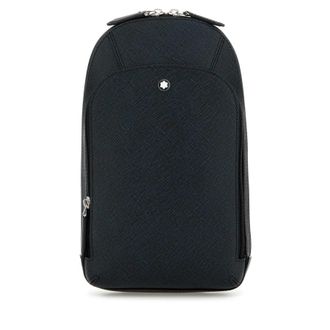 Montblanc Melange Blue Leather Crossbody Bag