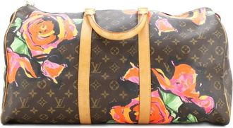 Louis Vuitton Keepall Bag Limited Edition Roses 50 tas met monogram - Bruin