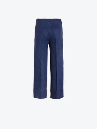 Vilagallo Womens Straight Leg Crop Stretch Trouser In Denim Stretch Oscuro