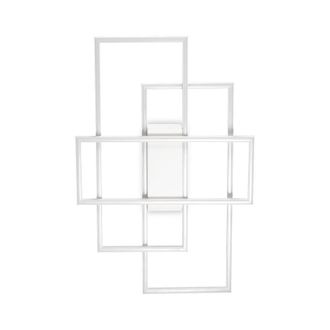 Netlighting Frame Rectangle Integrated LED Semi Flush Ceiling Light White 2700K