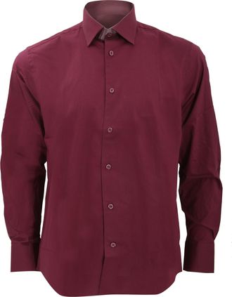 Russell Athletic Russell Collectie Heren Lange Mouwen Gemakkelijk Onderhoud Aangepast Shirt (Haven)